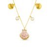 Mixed Shell & Pearl Charm Necklace