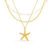 Starfish & Pearl 3-Row Necklace